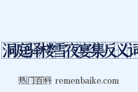 洞庭驿楼雪夜宴集反义词是什么意思的图片